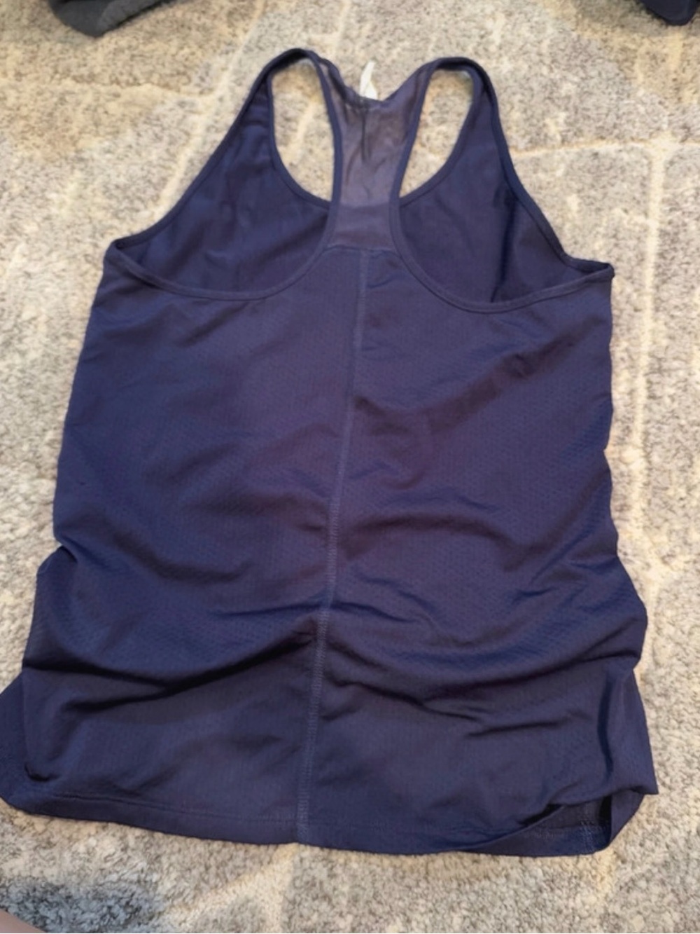 Under Armour Navy Racerback Mesh Performance Tank Top - Picture 2 of 3